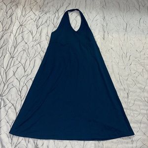 Patagonia morning glory A line key hole back halter neck dress
